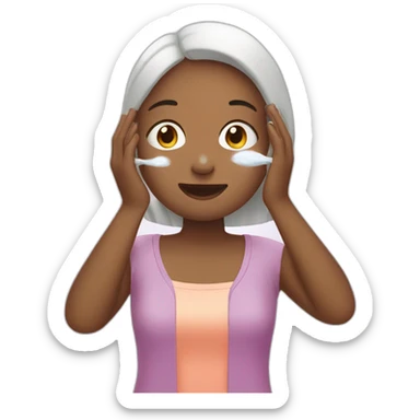 girl washing her face sticker