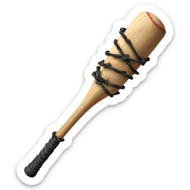 baseball bat wrapped with barbed wire sticker