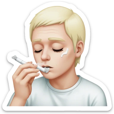 Snorting a line of cocaine sticker