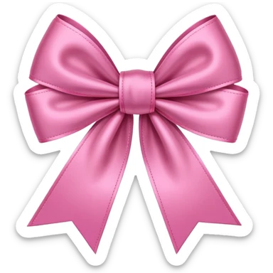 Pink ribbon bow sticker
