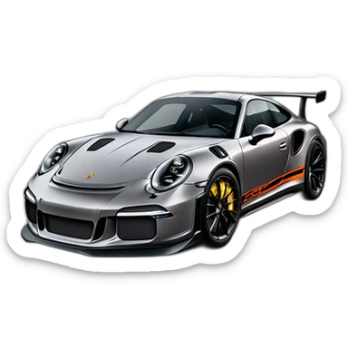 Porsche 911 gt3 rs with a tag Ares sticker