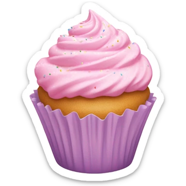 A pink cupcake sticker