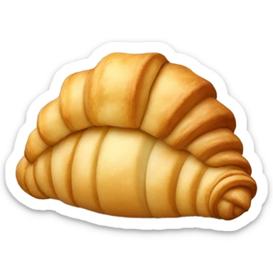 croissant as a shell for snail sticker