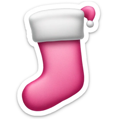Pink Christmas stocking  sticker