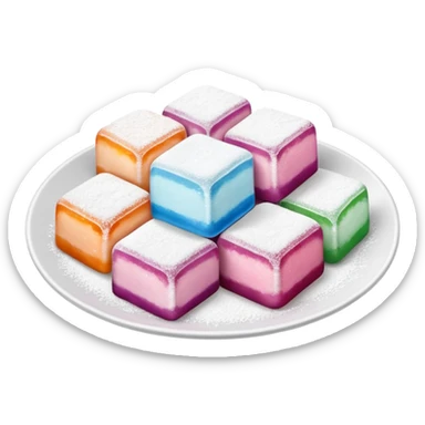 Turkish delight white plate sticker