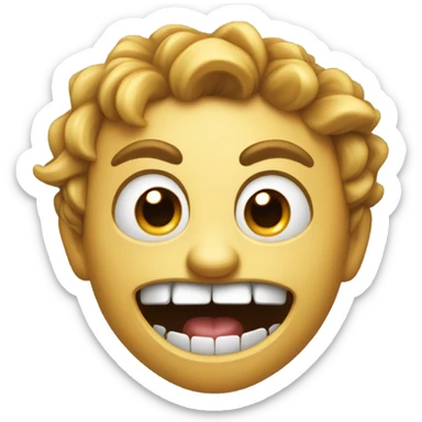 A creepy smile that looks like it’ll kill you  sticker