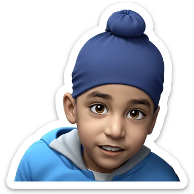 meme boy with blue headwear sticker