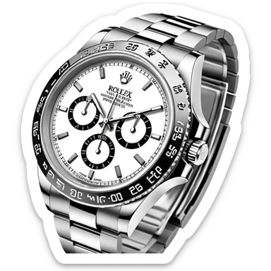 Rolex white and black watch sticker