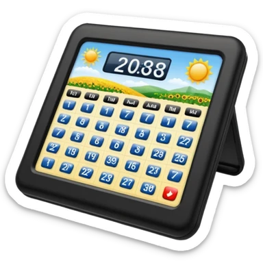 portable electronic Farmers' Almanac sticker