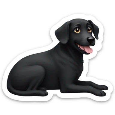black dog sticker