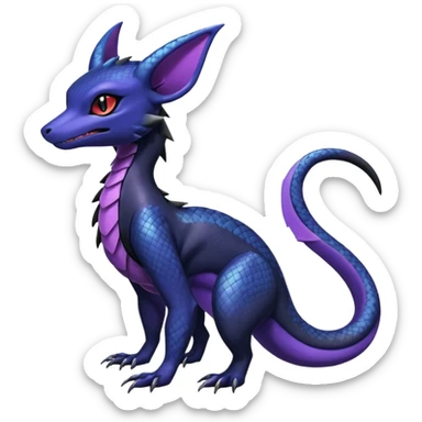 Shiny Salandit-Umbreon-Noivern-Noibat-Hybrid (Full body) sticker