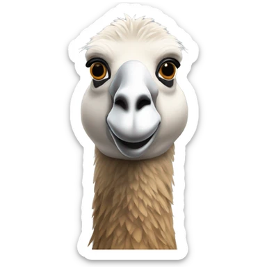 Goose’s head and neck and llama body sticker