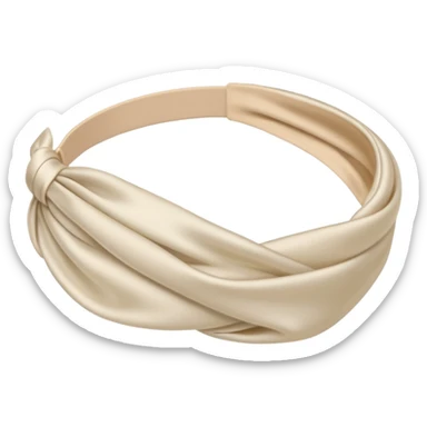 Pale beige silk hair band sticker