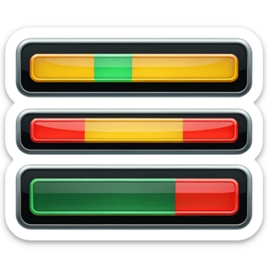 Video game health bar indicator sticker