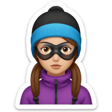 girl in ski mask  sticker