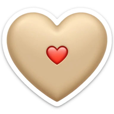 Beige heart sticker