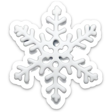Melting snowflake sticker