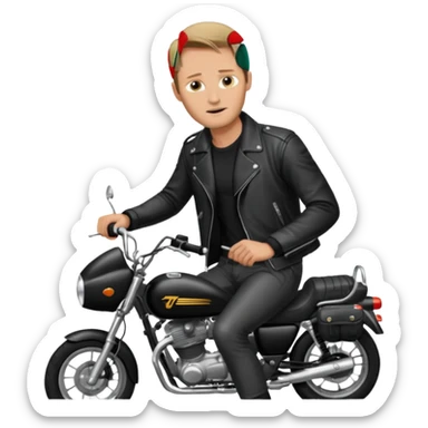 alexander skarsgard on a motorbike sticker