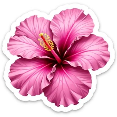 pink hibiscus flower sticker