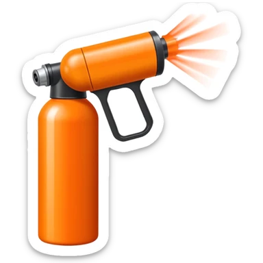 pepper spray canister emitting spray sticker