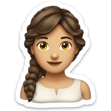 amoureux fille brune  sticker