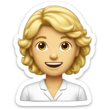 Femme avec un appareil dentaire  sticker