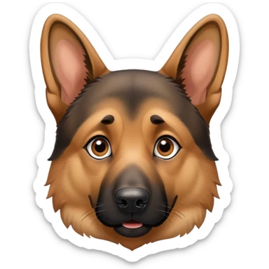 German shepherd confused head tilt sticker