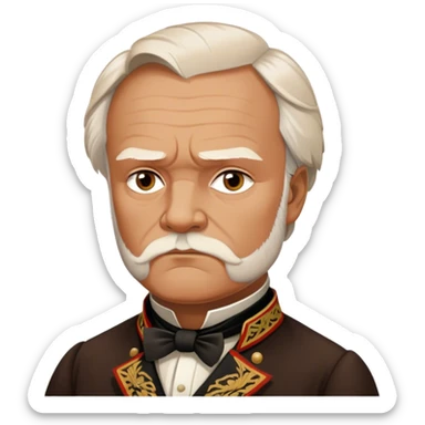 Cinematic Realistic portrait of Victor Hugo, shown as an iconic writer with intense, thoughtful eyes and richly detailed 19th‑century attire, rendered in warm, literary lighting that captures his creative spirit sticker