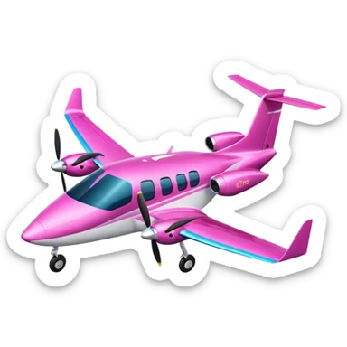 tiny pink (RGB: 220, 20, 120) turboprop/electric hybrid aircraft sticker