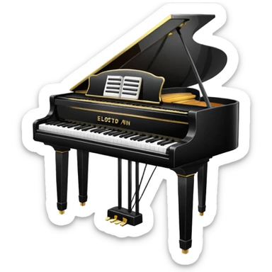 electric piano sticker