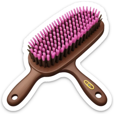 dark brown hair brush for small girls sticker