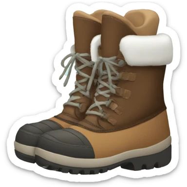 a pair of winter boots sticker