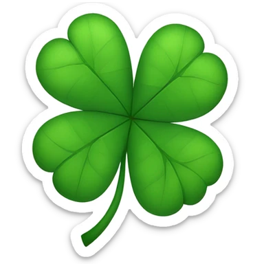 5 leaf clover sticker