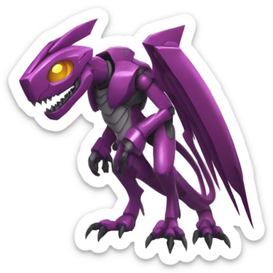  Cool Edgy Godly Futuristic Digimon-Fakemon-Genesect-Reptile full body sticker