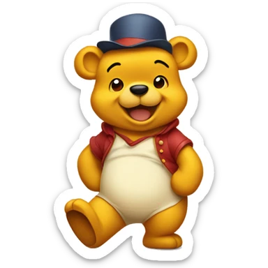 winnie the poo parisien sticker