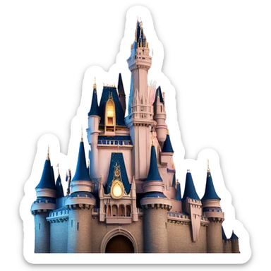 disney castle emoji with fireworks  sticker
