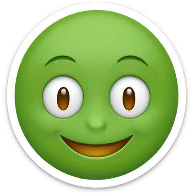 green emoji with many extensions, not jsut circle sticker