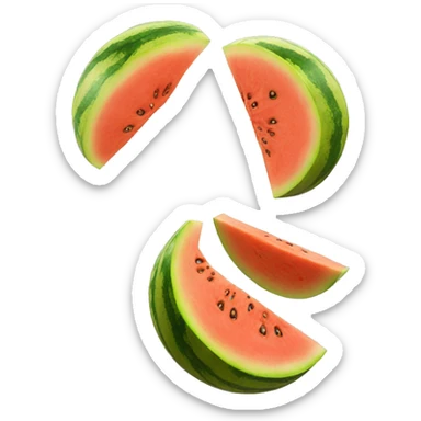 Two melons bouncing sticker