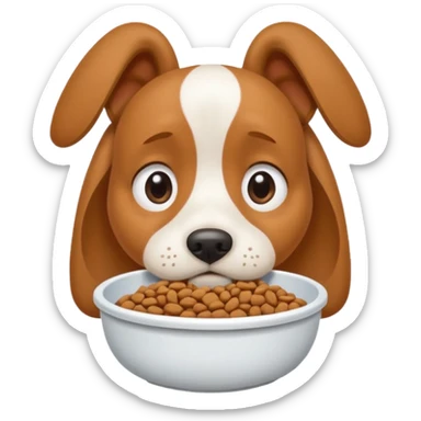 dog food sad dog emoji sticker