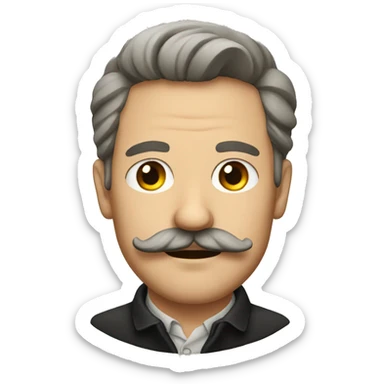 German man with mustache  sticker