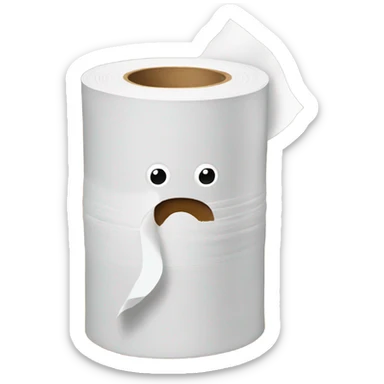 soup bottle and Toilet paper roll sticker