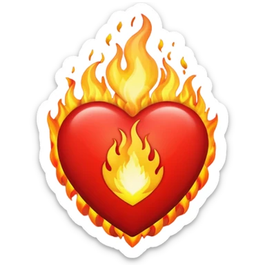 ❤️ + 🔥 sticker