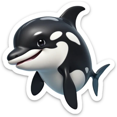 cinematic-comical-orca-portrait-emoji,-head-tilted-dramatically-with-an-exaggeratedly-shocked-expression,-featuring-a-sleek-black-and-white-body-with-wide,-comically-expressive-eyes-full-of-playful-disbelief-and-animated-flippers,-simple sticker