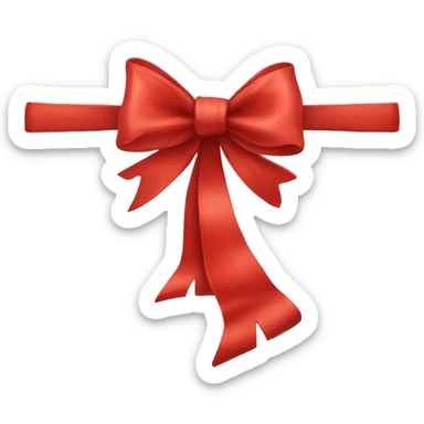Red Christmas bow sticker
