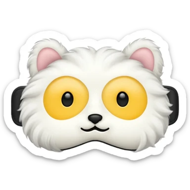 fluffy sleep mask sticker