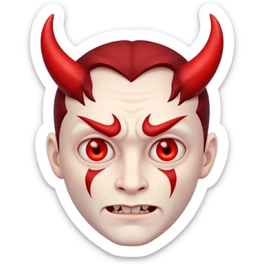 Militar con cara de diablo sticker