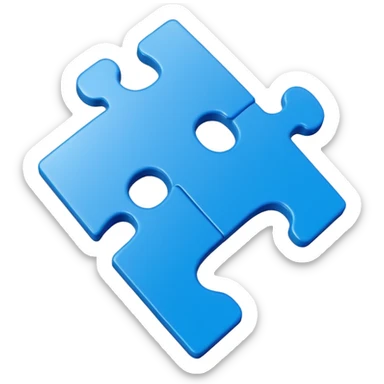 single jigsaw piece playing person sticker