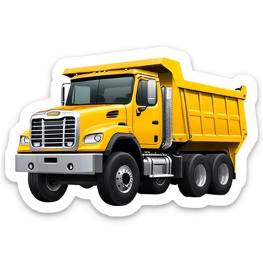 Dump Truck - Freightliner 114SD (Model Year: 2022) (Iconic colour: Yellow with black and silver) sticker