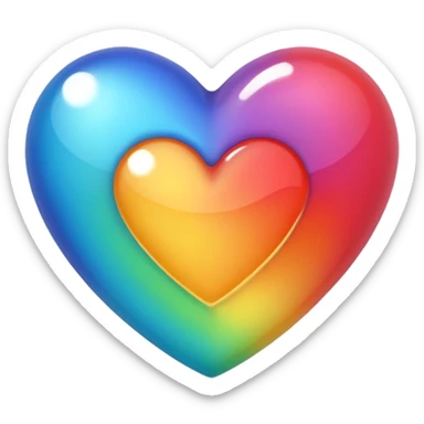 Cœur multicolore sticker