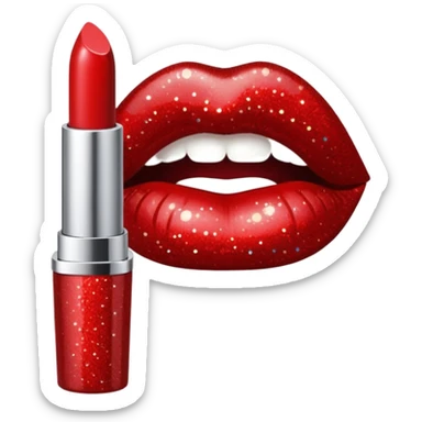 Lipstick glitter sticker